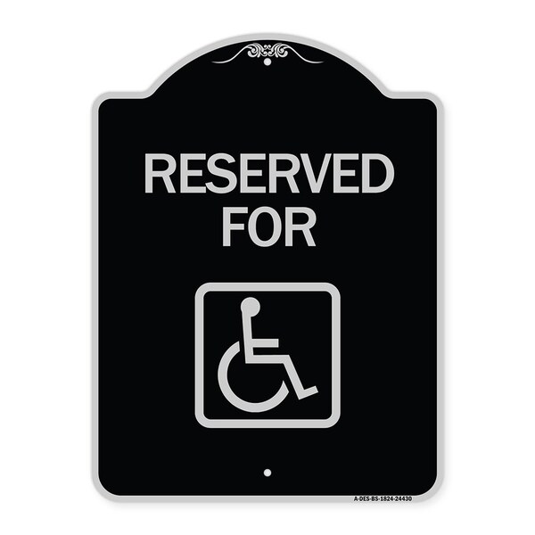 Reserved for With AccessibleHeavy-Gauge Aluminum Architectural Sign, 24" x 18", BS-1824-24430
